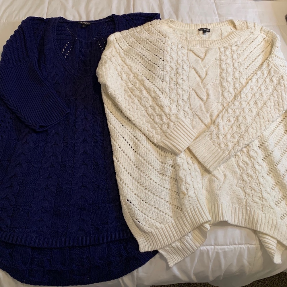2 Express Sweaters Size Large Heavy L